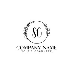 SG Beauty vector initial logo