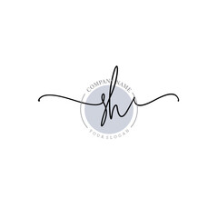 Obraz premium SH signature logo template vector