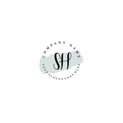 SH Beauty vector initial logo