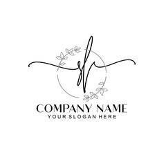 SL signature logo template vector