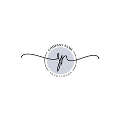SR signature logo template vector