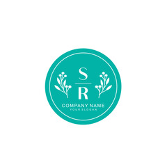 SR Beauty vector initial logo