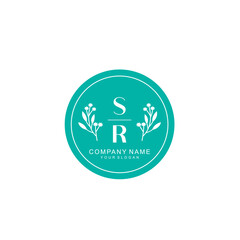 SR Beauty vector initial logo