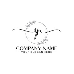 SR signature logo template vector