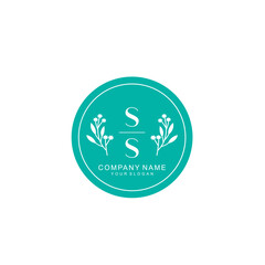 SS Beauty vector initial logo
