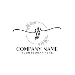 SS signature logo template vector	