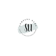 SU Beauty vector initial logo