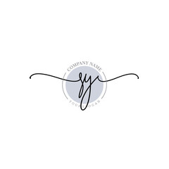 Obraz premium SY signature logo template vector 