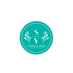 SY Beauty vector initial logo