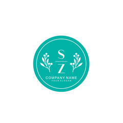 SZ Beauty vector initial logo