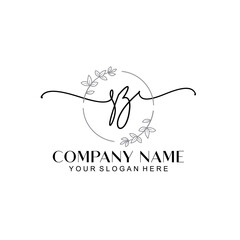 SZ signature logo template vector	