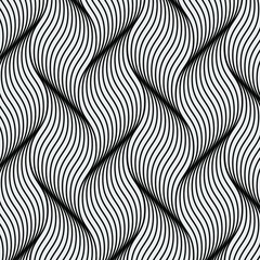 Modern seamless geometric wavy pattern vector background