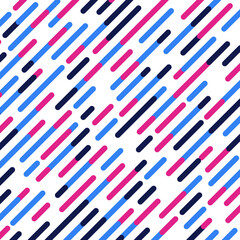 Seamless abstract diagonal rounded lines vector background