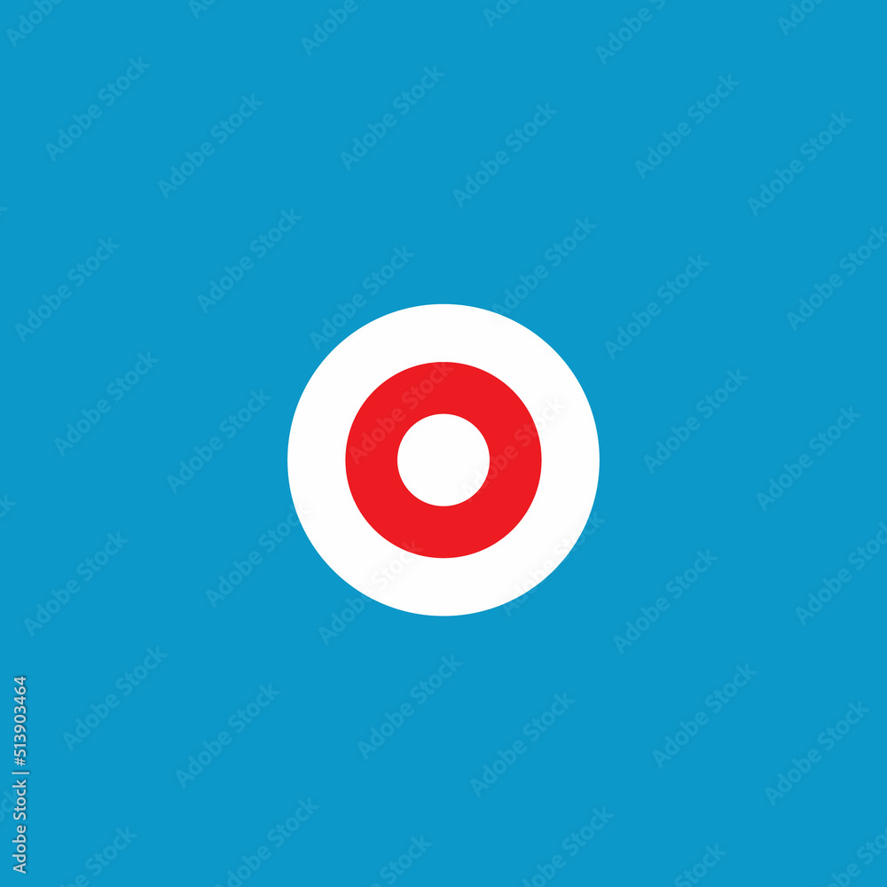Poster record button icon vector in circle style