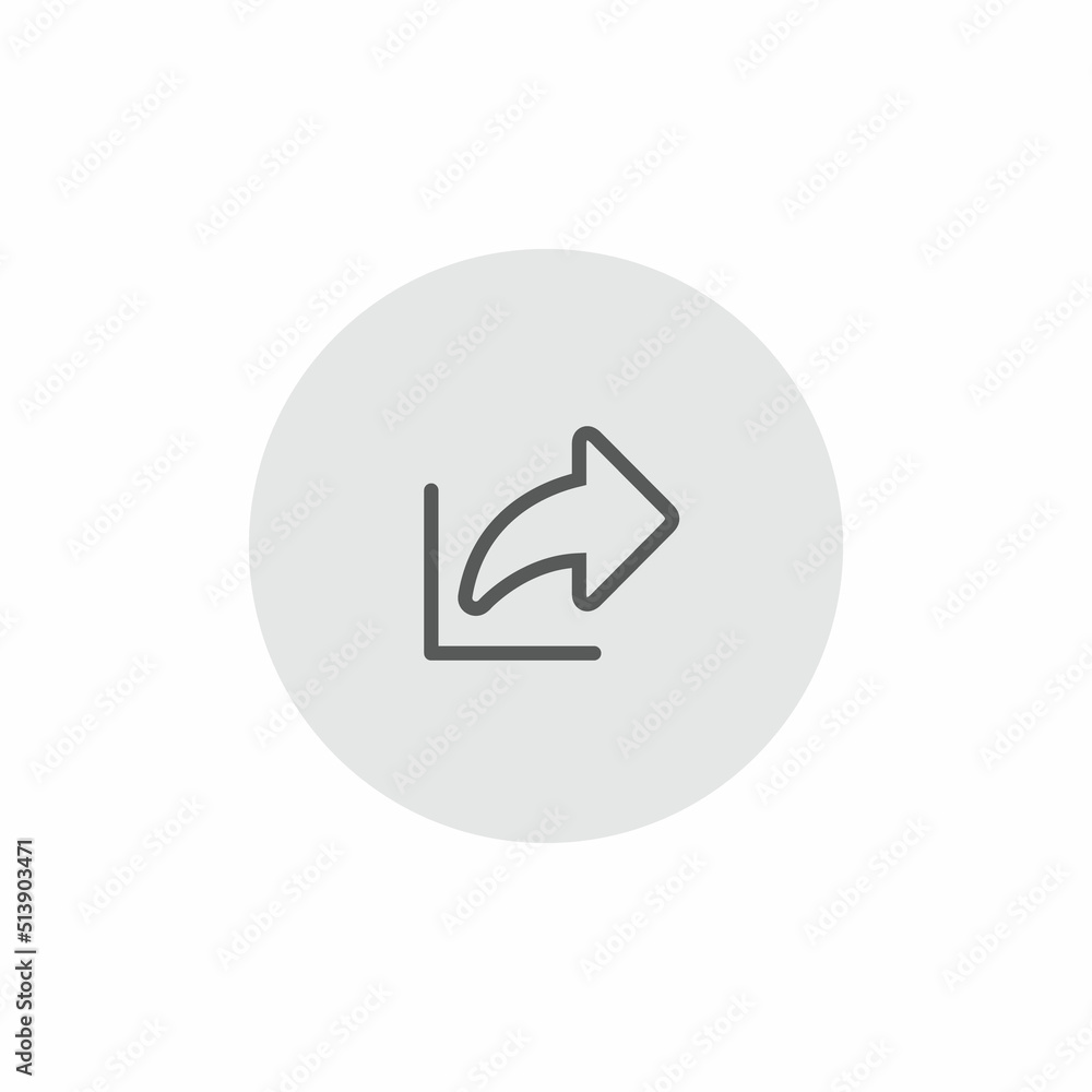 Aufkleber share page icon vector isolated on circle button