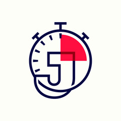 Obraz premium Speed Alphabet J Logo