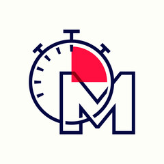 Speed Alphabet M Logo