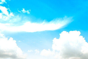 white clouds on Cloudy blue sky abstract nature  background