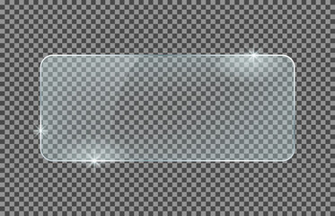 Glass plate isolated on a transparent background