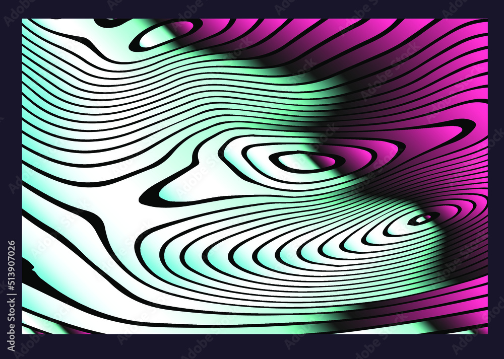 Aufkleber Abstract trippy background with with distorted and glitched pattern in holographic chrome colors.
