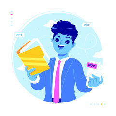 file folder and document illustration background