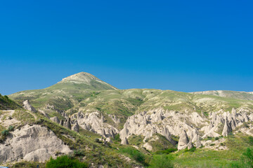 Cappadocia Cave city Uchhisar Landscapes of Cappadocia Tourist Turkey