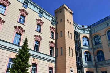 Fototapeta na wymiar building of university in town Opole in Poland