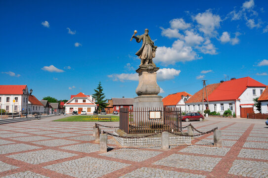 Tykocin - small town in Podlaskie Voivodeship, Poland. Monument of Stefan Czarniecki.