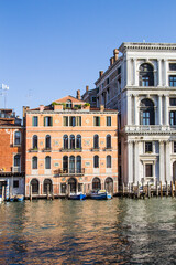 Beautiful views of the Grand Canal in Venice, Italy