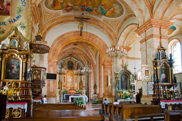 Fototapeta na wymiar Minor Basilica of the Presentation of the Blessed Virgin Mary. Wadowice, Lesser Poland Voivodeship, Poland.