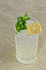 mojito alcoholic cocktail in a large glass