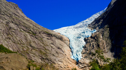 Briksdal Glacier River, Jostedalsbreen National Park, Norway, Scandinavia, Europe