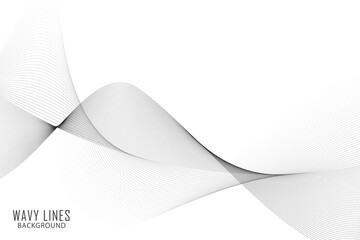 White abstract background design with wavy lines