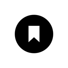 Bookmark icon in black round