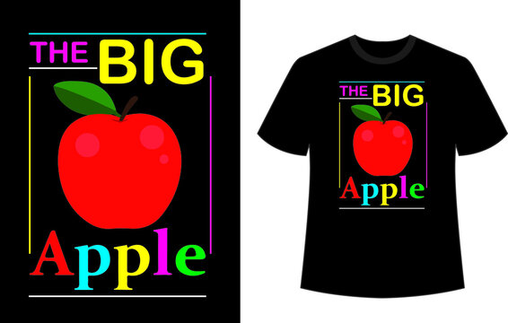 Apple t shirt design concept.