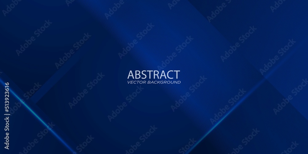 Wall mural modern geometry abstract background with dark blue background design. vector eps10