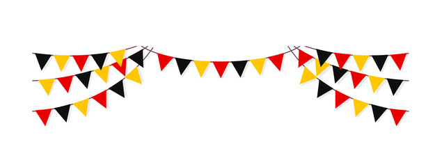Bunting garland (pennant flags) decoration illustration | German flag