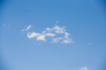 Blue sky with white clouds. Background or texture.