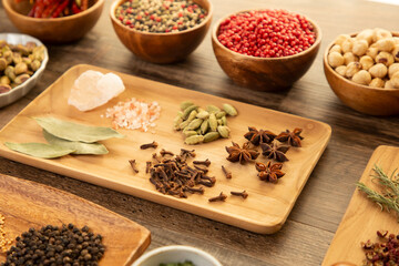 エスニックなナッツやスパイスのイメージ