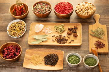 エスニックなナッツやスパイスのイメージ