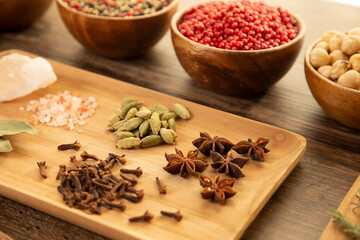 エスニックなナッツやスパイスのイメージ