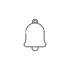 Outline bell Icon in trendy flat style isolated on white background