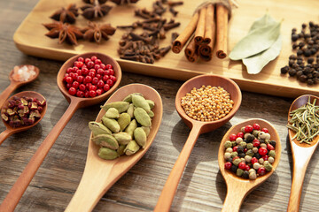 たくさんのエスニックなスパイスのイメージ