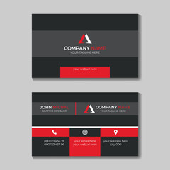 Modern Simple Clean Business Card Design Template Double-Sided