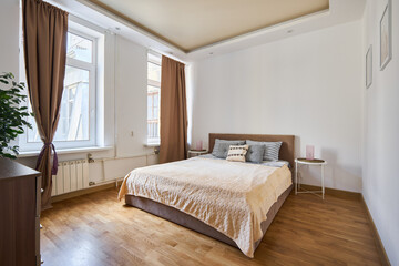 Fototapeta premium Cozy room with decor for daily rent