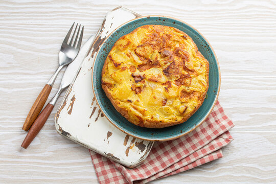 Homemade Spanish tortilla - omelette with potatoes