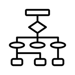 Black line icon for Flowchart