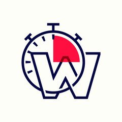 Speed Alphabet W Logo