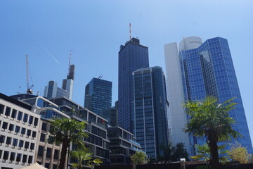 Fototapeta na wymiar Skyline Frankfurt Hochhäuser