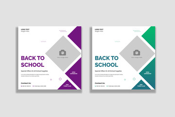 School admission social media and web banner design